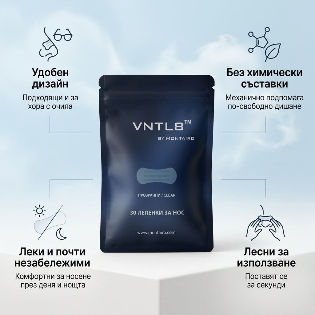 VNTL8 Лепенки за нос -  ДИШАЙ СВОБОДНО