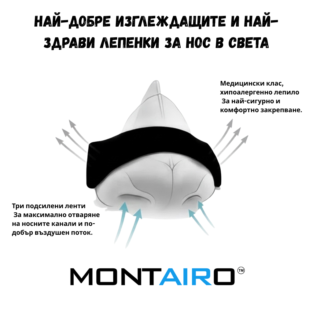 VNTL8 Лепенки за нос -  ДИШАЙ СВОБОДНО